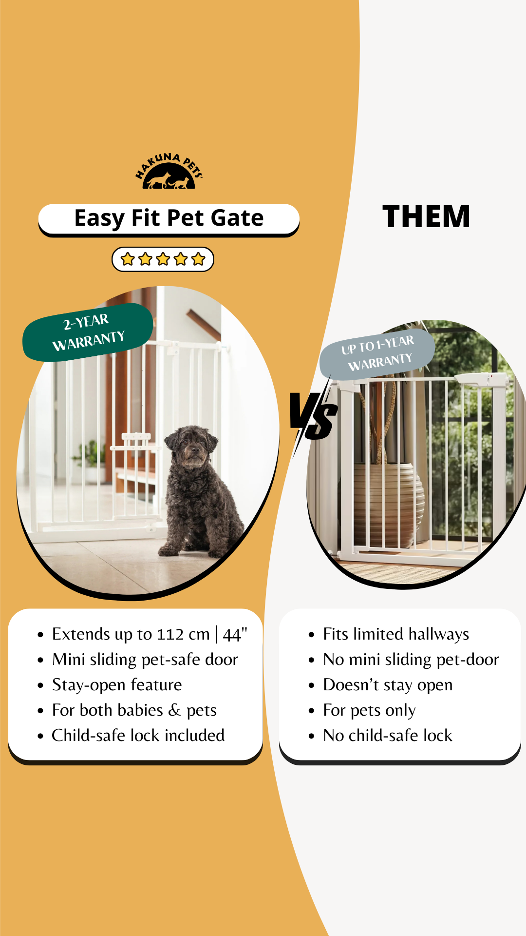 Hakuna Pets product comparison creative